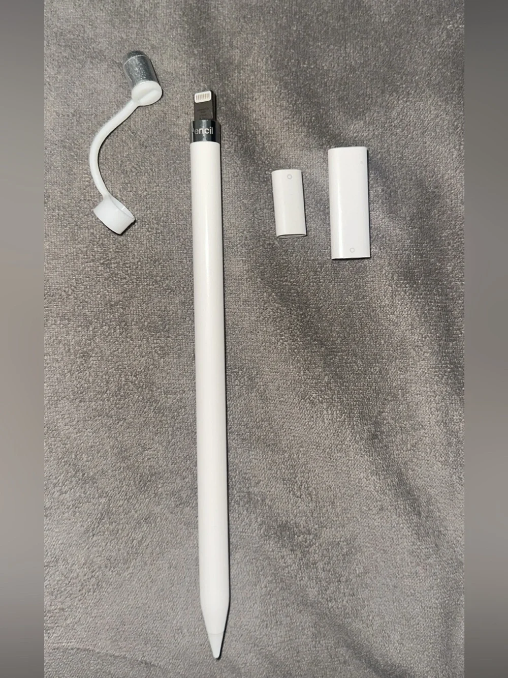 Apple White Stylus Pencil with Lightning Connector Caps